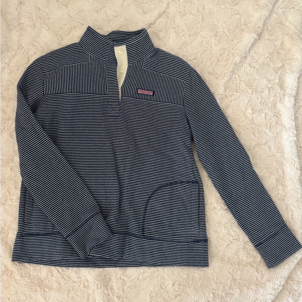 Vineyard Vines Blue Cowl & Turtleneck Sweater